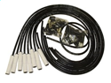 TAY75055 Ceramic Boot  Spiro-Pro Ignition Wire Set Universal Fit 8 cyl Black 180 deg.