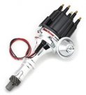 PEXD120710 PONTIAC V8 FLAME-THROWER ELECTRONIC DISTRIBUTOR BILLET PLUG AND PLAY WITH IGNITOR II TECHNOLOGY VACUUM ADVANCE BLACK