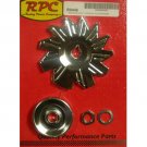 RPCS9446 Chrome  Alternator Pulley Fan Fits GM & Ford  Includes Single Groove Pulley