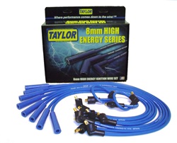 TAY64652 FORD V8 STD CAP High Energy Ignition Wire Set Custom Fit 8mm Blue