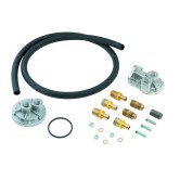 MRG7680 Oil Filter Relocation Kit - Single Filter - Small Block Chevy / Big Block Chevy / Inline 6 - w/Hardware Included