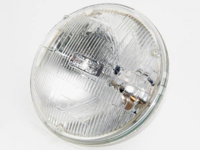 PHIH5006P Philips sealed beam headlamp.  Halogen  with 3-contact lug base. 35/35 Watts and 12.8/12.8 volts