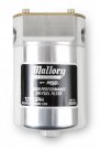 MAL29249 MALLORY HIGH PRESSURE EFI FUEL FILTER 10 Micron filter with dual 3/8" NPT inlets and outlets up to 125 gph.