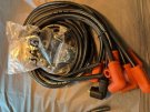 ACC7030HEI ACCEL UMIVERSAL 90 GRADERS 8.8 MM HEI CAP SPARK PLUG WIRES - 300+ FERRO-SPIRAL RACE WIRE SET - Black w/ Red Plug Boot