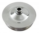 RPCS8947 Chrome early GM double groove power steering pump pulley.