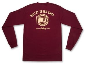 HLY10130XL  Holley Speed Shop Long Sleeve T-Shirt XL MAROON