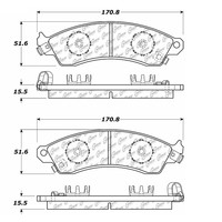 CEN104.04120 FRAM POSIQUIET SEMI MET PADS-1985 - 1992 / CHEVROLET, PONTIAC / CAMARO, CORVETTE, FIREBIRD