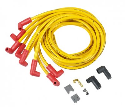 ACC10841 90 DEGREE BOOTS - 10.8MM - YELLOW ACCEL SPARK PLUG WIRE SET - 300+ FERRO-SPIRAL - UNIVERSAL FIT  ACCEL
