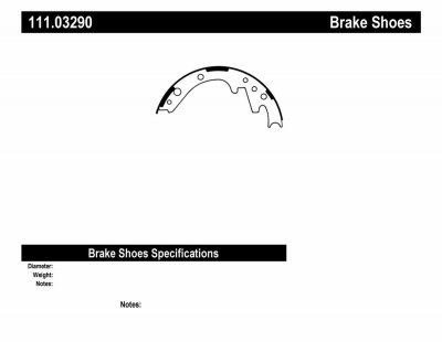 CEN111.03290 Premium Brake Shoes Dodge 1963-1976 Plymouth1960-1976