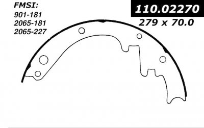WAGZ227R BRAKE SHOES