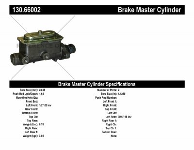 CEN130.66002 Premium Brake Master Cylinder