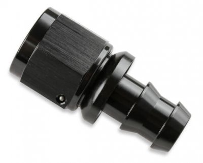 MRG200108-BL MR. GASKET -8 AN STRAIGHT PUSH-ON HOSE ENDS - BLACK
