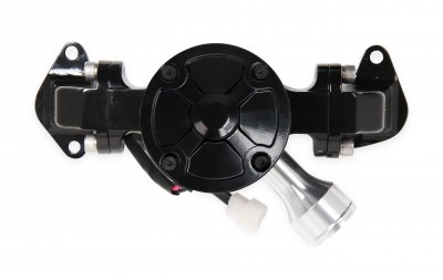 FRO22-122 Frostbite Aluminum 35gpm Electric Water Pump - BBF 429/460 Black w/Block off Plate