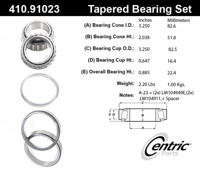 PTCA23 HJULAGER FRAM CADILLAC OCH OLDSMOBILE FWD 1968 - 78
