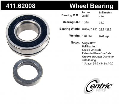 CEN411.62008E HJUL LAGER