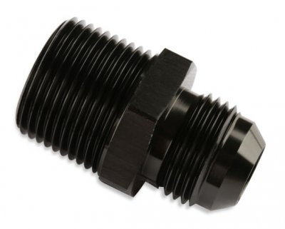 MRG481666-BL MR. GASKET STRAIGHT -6 AN TO 3/8 INCH NPT ADAPTER - BLACK