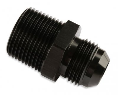 MRG481608-BLMR. GASKET STRAIGHT -8 AN TO 3/8 INCH NPT ADAPTER - BLACK