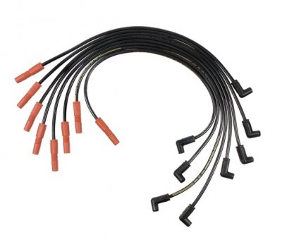 ACC7071 ACCEL SPARK PLUG WIRES - 300+ FERRO-SPIRAL RACE WIRE SET - 8.8MM 1975-1985 Chevrolet Big Block - Mark IV - Black w/ Oran