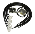 TAY75051 8mm Spiro-Pro Ignition Wire Set Spiro Wound Ceramic Boot Universal V8 90 deg. Black