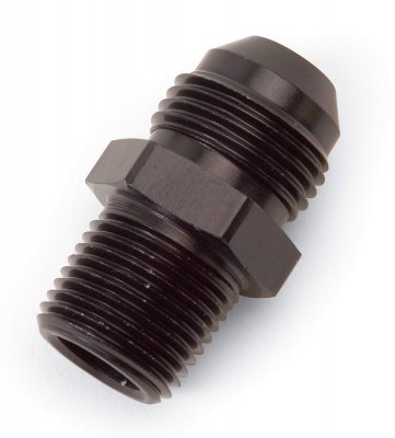 RED816-06-06-2 AN6 STRAIGHT MALE ADAPTER TO 3/8" NPT BLACK