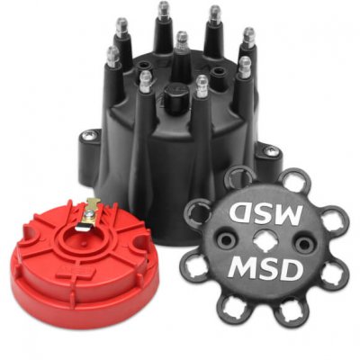 MSD84336 BLACK CHEVY V8 HEI DISTRIBUTOR CAP AND ROTOR