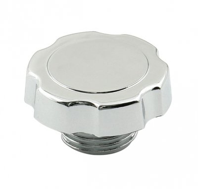 MRG9724 MR. GASKET OIL FILLER CAP, SCREW IN, CHROME Fits Most Late Model GM V6 and V8.