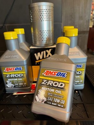 AMS-KITCHEV58-67  5 ST AMSOIL ZRTQT, 1 WIX51143 OLJEFILTER TILL DOM FLESTA CHEV 6 CYL OCH V8. 1958 - 67