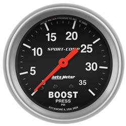 AOM3404  GAUGE, BOOST, 2 5/8", 35PSI, MECHANICAL, SPORT-COMP