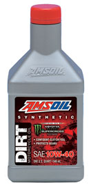 AMS-DB40QT 10W-40 Synthetic Dirt Bike Oil Designed to improve the performance of bike and rider.