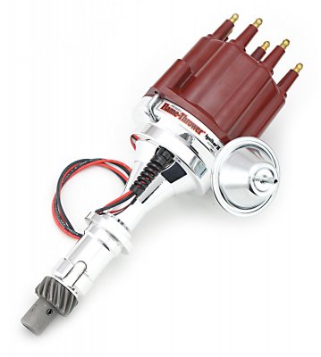 PEXD120711 PEXD120710 PONTIAC V8 FLAME-THROWER ELECTRONIC DISTRIBUTOR BILLET PLUG AND PLAY WITH IGNITOR II TECHNOLOGY VACUUM ADV