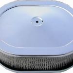 RPCS2220 12″ Oval Stamped Steel Air Cleaner Set – Chrome