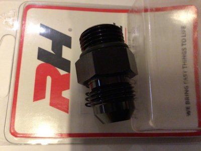 RED920-06-08-2 06 Male to -08 O-Ring Port Adapter (High Flow Radius ORB) - Black