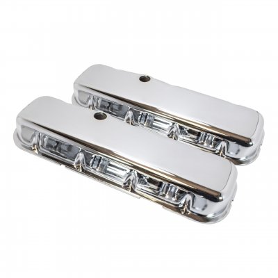 RPCS9236 1965-00 Big Block Chevy 396-502 Steel Valve Covers – Chrome