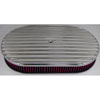 RPCS6314 12" x 2"  Polished Aluminum Oval Air Cleaner Kit