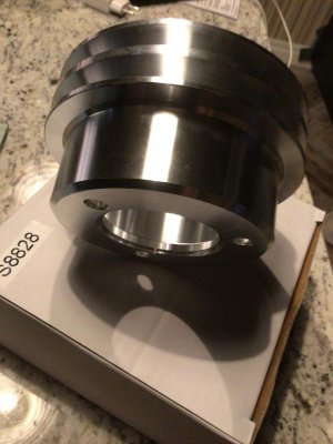 RPCS8828 Ford alum pol crank pulley 2v-belt fit 1965-69