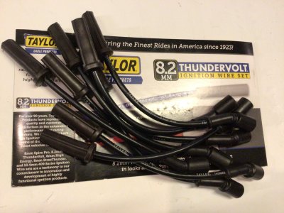 TAY82005 TAYLOR CHEV LS ThunderVolt Spiro-Wound 8.2 mm Black Straight